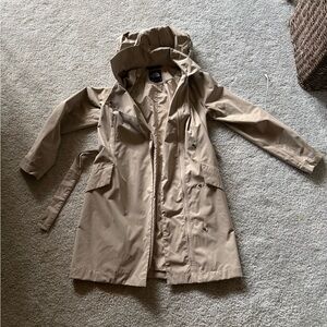 The North Face Women's Beige Trench Coat with Hood